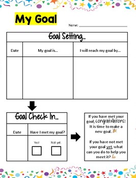 Preview of Student Goal Setting