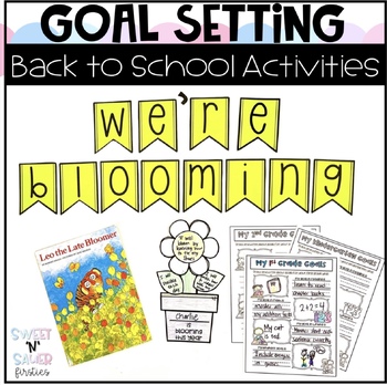 Preview of Student Goal Setting Back to School Activity and Bulletin Board Set