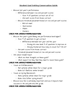 Preview of Student Goal Setting Conversation Guide