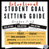 Editable Student Goal Setting Guide for Middle & High - Pr