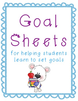 Preview of Student Goal Setting Sheets with Goal Setting Task Cards