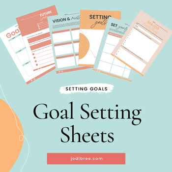 Preview of Student Goal Setting Sheets | Printable PDF Packet