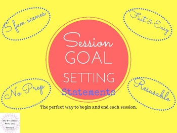 Preview of FREEBIE Student Goal Setting Speech Language Teletherapy First Week Speech