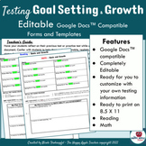 Student Goal Setting Template & Growth EDITABLE Google Doc