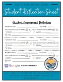 Student Goal Setting and Reflection Page
