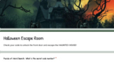 Student Google Form: Halloween Escape Room Answer Sheet