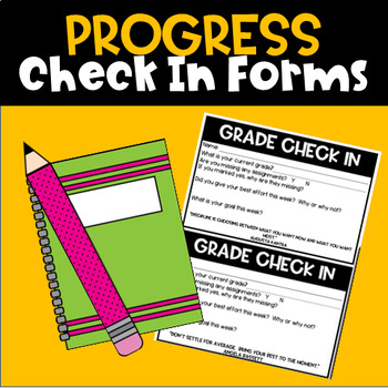 Preview of Student Grade Check and Reflection Sheet