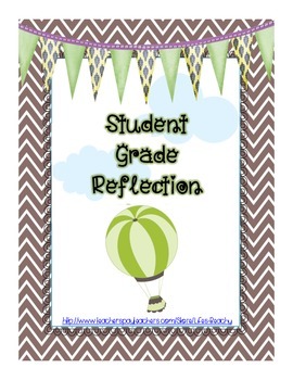 Preview of Student Grade Reflection Sheet