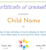 Student Graduation Certificate (printable) - daycare, pres