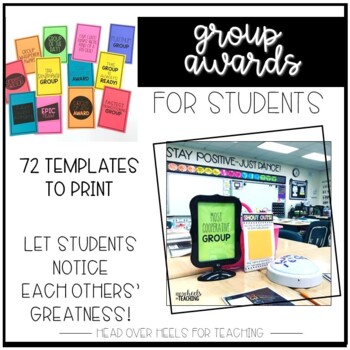 Preview of Student Group Awards-74 Templates of Behaviors You Want Recognized