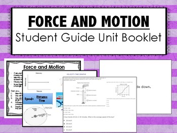 Preview of Force and Motion Science Unit Overview Booklet