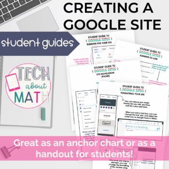 Preview of Student Guide to Creating a Google Site