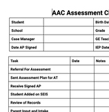 AAC Assessment Checklist