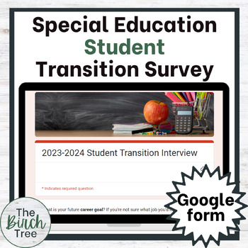 Preview of Student IEP Transition Survey
