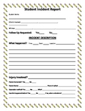 Student Incident Report Form
