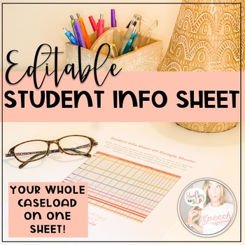 Preview of Student Info Sheet