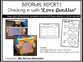 Preview of Student Informal Reports (Love Bundles)