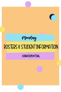 Preview of Student Information Binder Covers