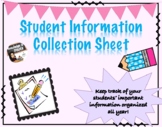 Student Information Collection Sheet