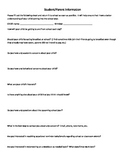 Student Information Form