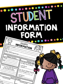 Preview of Student Information Form