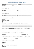 Student Information - Parent Questionnaire