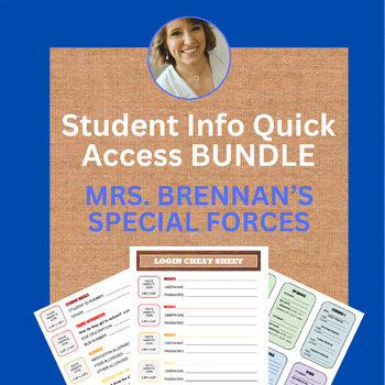 Preview of Student Information Quick Access BUNDLE