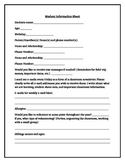 Student Information Sheet