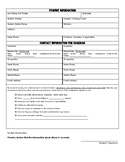 Student Information Sheet