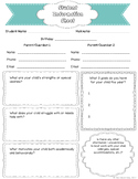 Student Information Sheet - Back to School - For Parents