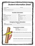 Student Information Sheet - Bilingual