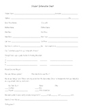 Student Information Sheets