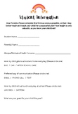 Student Information Template for Beginning of Year