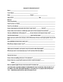 Student Information Worksheet and Parent Contact Log