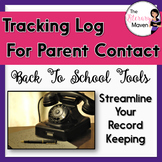 Parent Contact Log for Tracking Communication