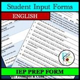 Student Present Levels & Input/Interview Forms for IEP in ENGLISH