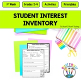 Student Interest Inventory First Day of School | Student I