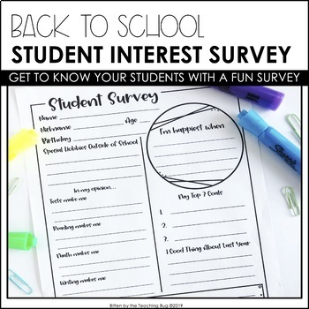 Preview of Student Interest Survey: Getting to Know Your Students