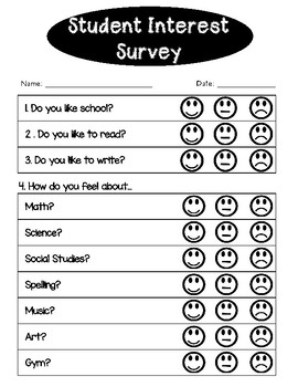 Student Interest Survey by "Skimen's" SpEd Spot | TpT