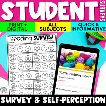 Preview of Student Survey & Interest Inventory for Back to School