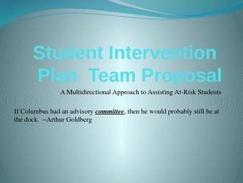 Preview of Student Intervention Plan Proposal for At-Risk Students