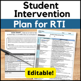 Student Intervention Plan- (RtI, Tier 1 Strategies/AIS)