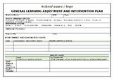 Student Intervention and Adjustments checklist