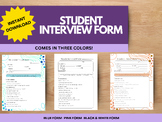 Student Interview Forms