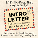 Student Introduction Letter | SECONDARY BACK TO SCHOOL