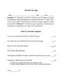Student Introduction One-Pager Activity