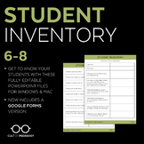 Student Inventory: Grades 6-8