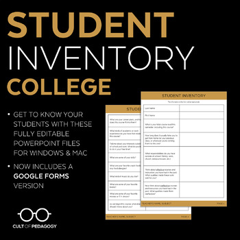 Preview of Student Inventory: College Level