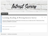 Student Inventory | Learning, Reading & Writing Survey | E