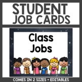 Student Job Cards Space Themed Classroom Decor